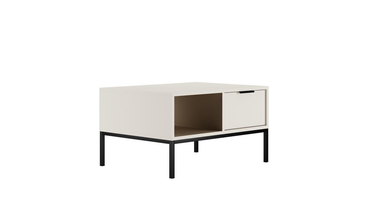 COUCHTISCH Austin_80 60/45/80 - Schwarz/Weiß, Holzwerkstoff (80/60/45cm) - RAUMHIRSCH FURNITURE