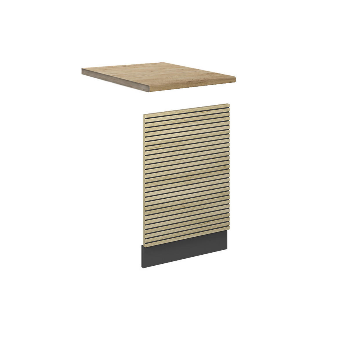 FRONTBLENDE Fame-Line Eiche Paneel 45 cm , AP Eiche - Eichefarben/Anthrazit, Holzwerkstoff (45/67.4/1.6cm) - Vicco