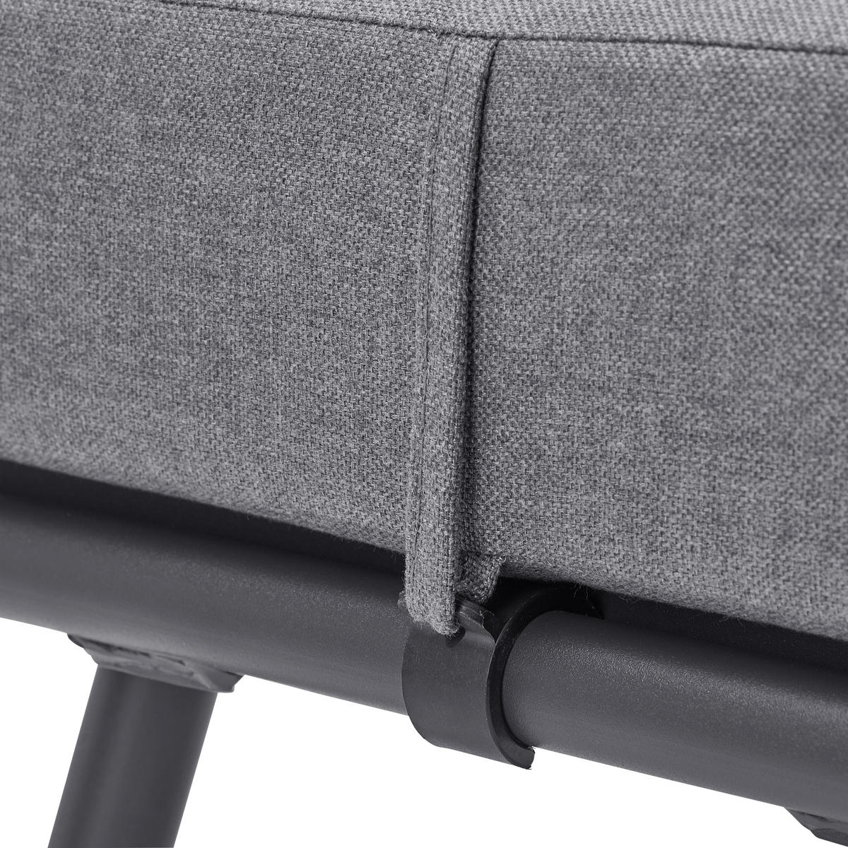 DINING-LOUNGESET Camilla Grau Outdoorstoff/Metall/Glas - Grau, Metall - Bessagi Garden