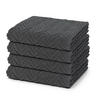 HANDTUCH Sensual Skin Zopf 4er-Set - Dunkelgrau, Textil (50/100cm) - Ross