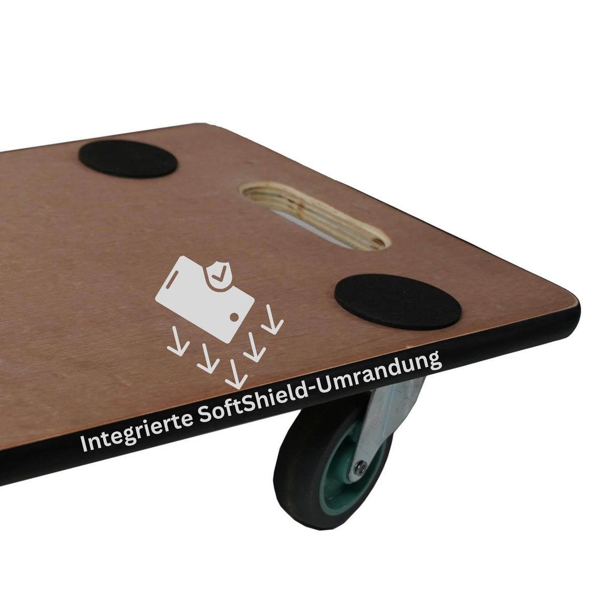 TRANSPORTROLLER 4er-Set mit 4 Rollen 11,5x30x60 cm Traglast 200kg Sperrholzplatte Braun - Braun, Holzwerkstoff (60/30/11.5cm) - PROREGAL