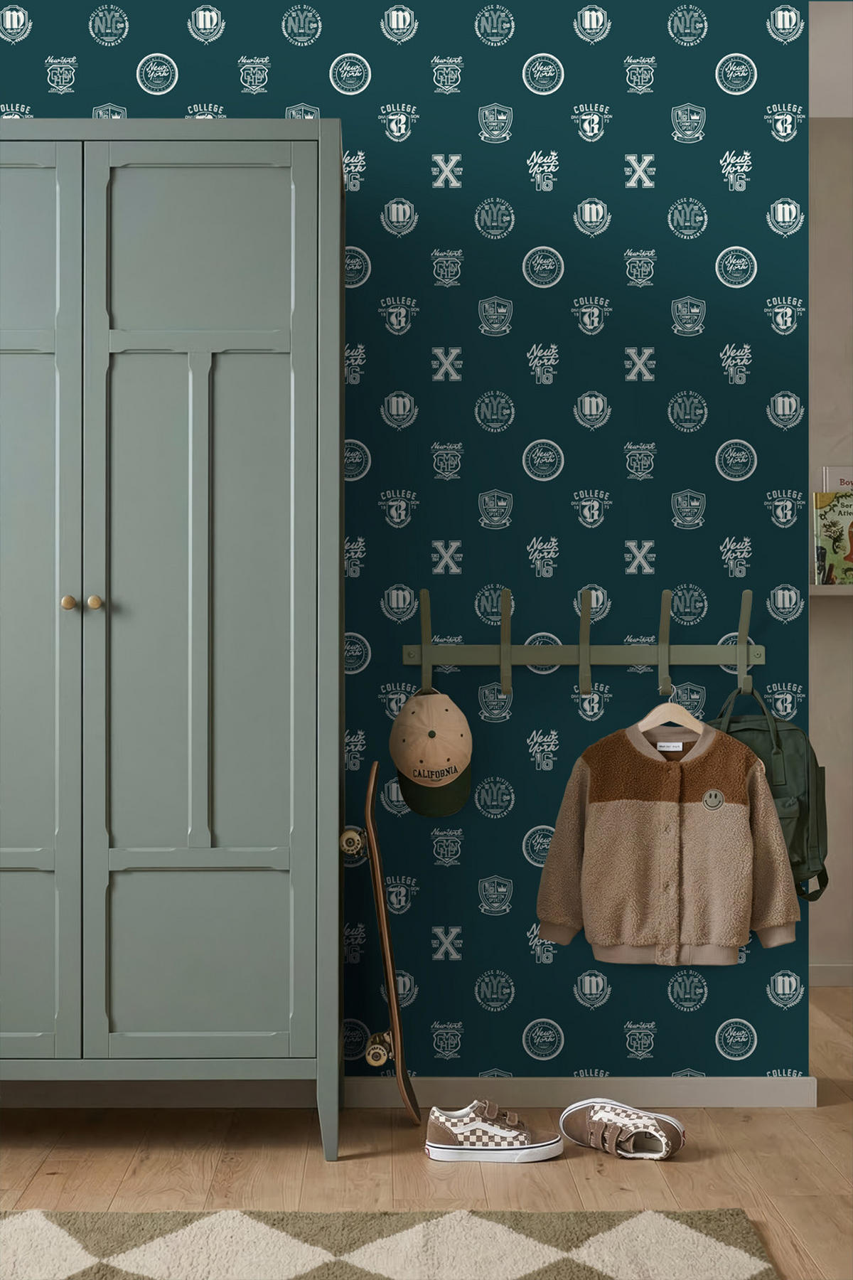 TAPETE Schulembleme 53 cm x 10.05 m - Grün, Papier (53/1000cm) - ESTAhome