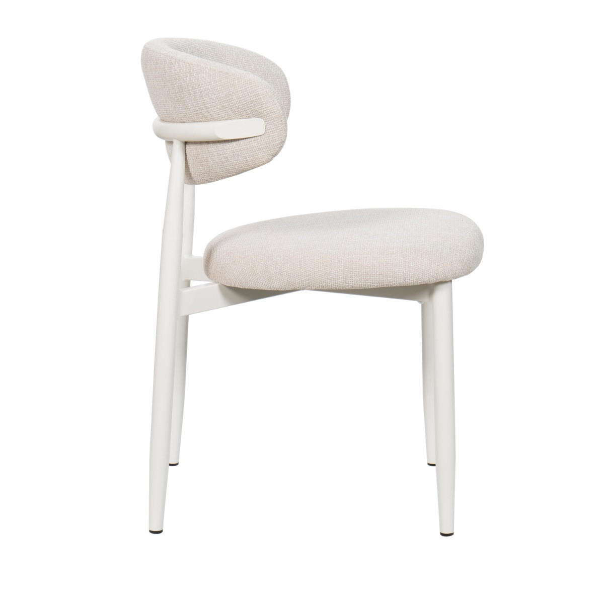 ESSZIMMERSTUHL 2er Set aus Stoff, beige - Beige, Textil/Metall (52/77/56cm) - Giga Meubel