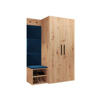 GARDEROBEN-SET Medi IV - Blau/Schwarz, Holzwerkstoff/Kunststoff (80/191/50cm) - MIRJAN24