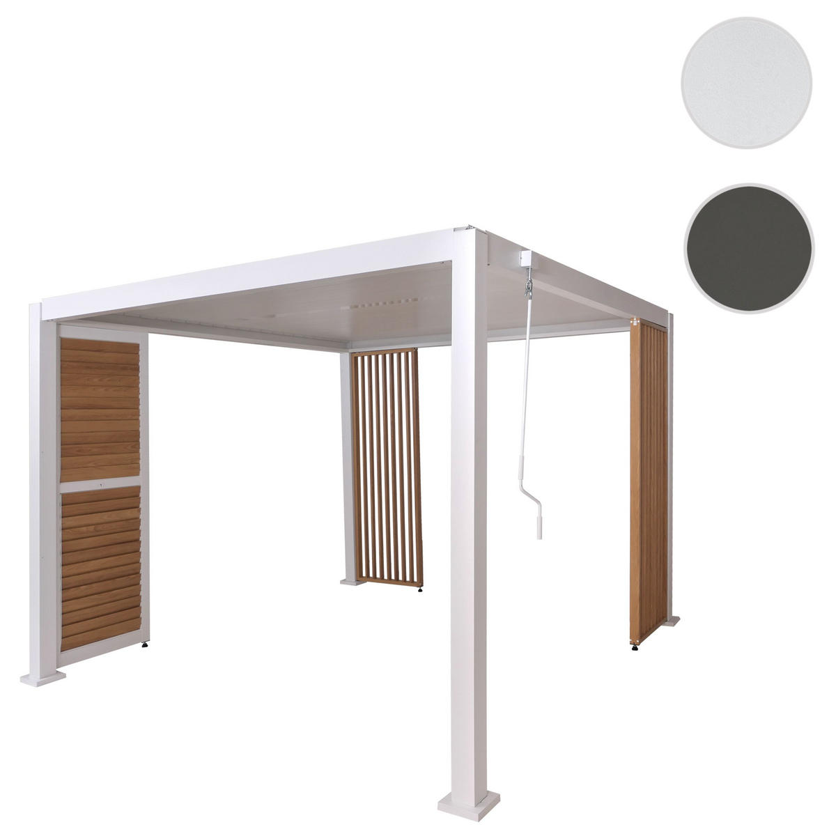 LAMELLENWAND FÜR PERGOLA Weiß - Weiß, Metall (90/220/6cm) - MCW