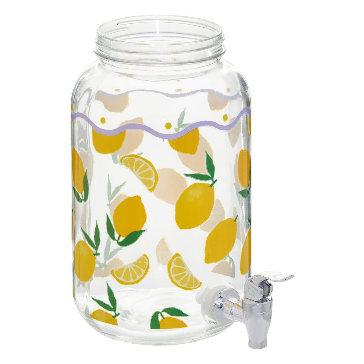 GETRÄNKESPENDER Fruity Zitrone 4 l 15/15/25,6 cm - Transparent, Glas (15/15cm) - Secret de Gourmet