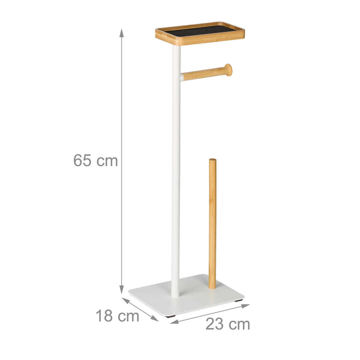 TOILETTENPAPIERHALTER - Multicolor, Holz/Kunststoff (23/65/18cm) - Relaxdays