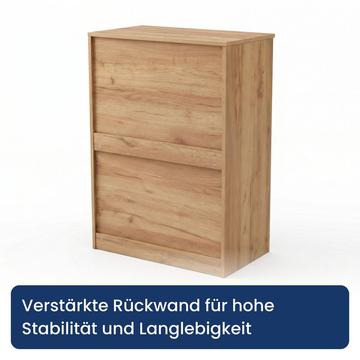 KOMMODE mit vier Schubladen in Craft-Eiche - Naturfarben, Holzwerkstoff (70/100/40cm) - Home Collective