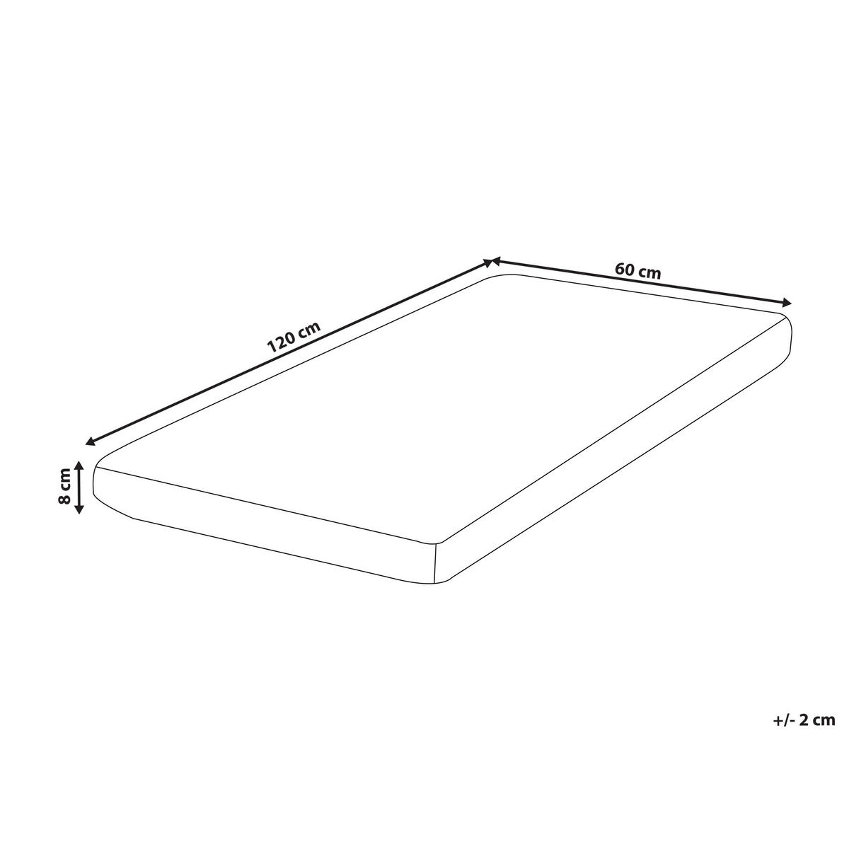 BABYSCHAUMSTOFFMATRATZE H2/3 Mittel 60/120 cm Hushy - Weiß, Textil (60/120cm) - Beliani