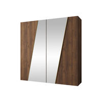 DREHTÜRENSCHRANK Zen 2L 200 cm - Goldfarben/Nussbaumfarben, Holzwerkstoff/Kunststoff (200/202/50cm) - MIRJAN24