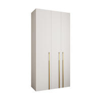 DREHTÜRENSCHRANK 245,5/120/50 3-türig - Goldfarben/Weiß, Holz/Metall (120/245.5/50cm) - Abiks Möbel