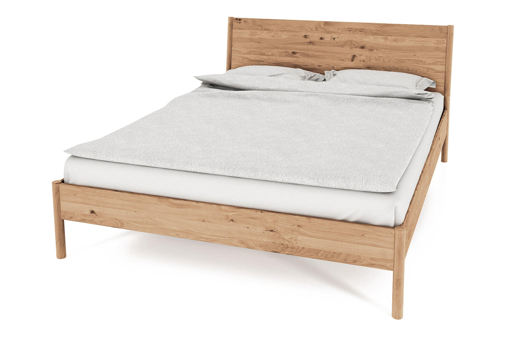 BETTGESTELL INA 140x220 Wildeiche - Eiche Bianco, Holz (140/220cm) - byoak