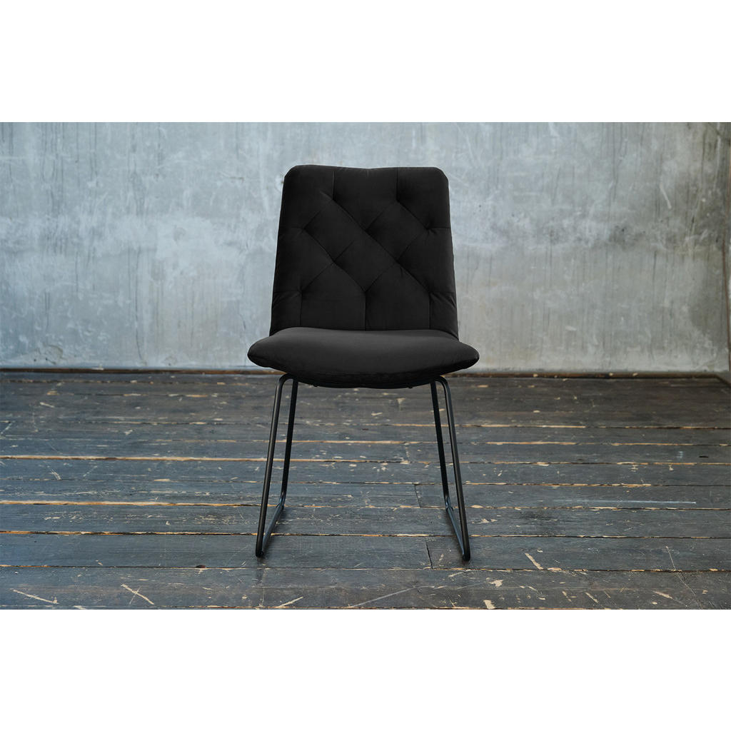 Thumbnail - Kawola Stuhl, Schwarz, Textil, 52x87x66 cm, Esszimmer, Stühle, Esszimmerstühle