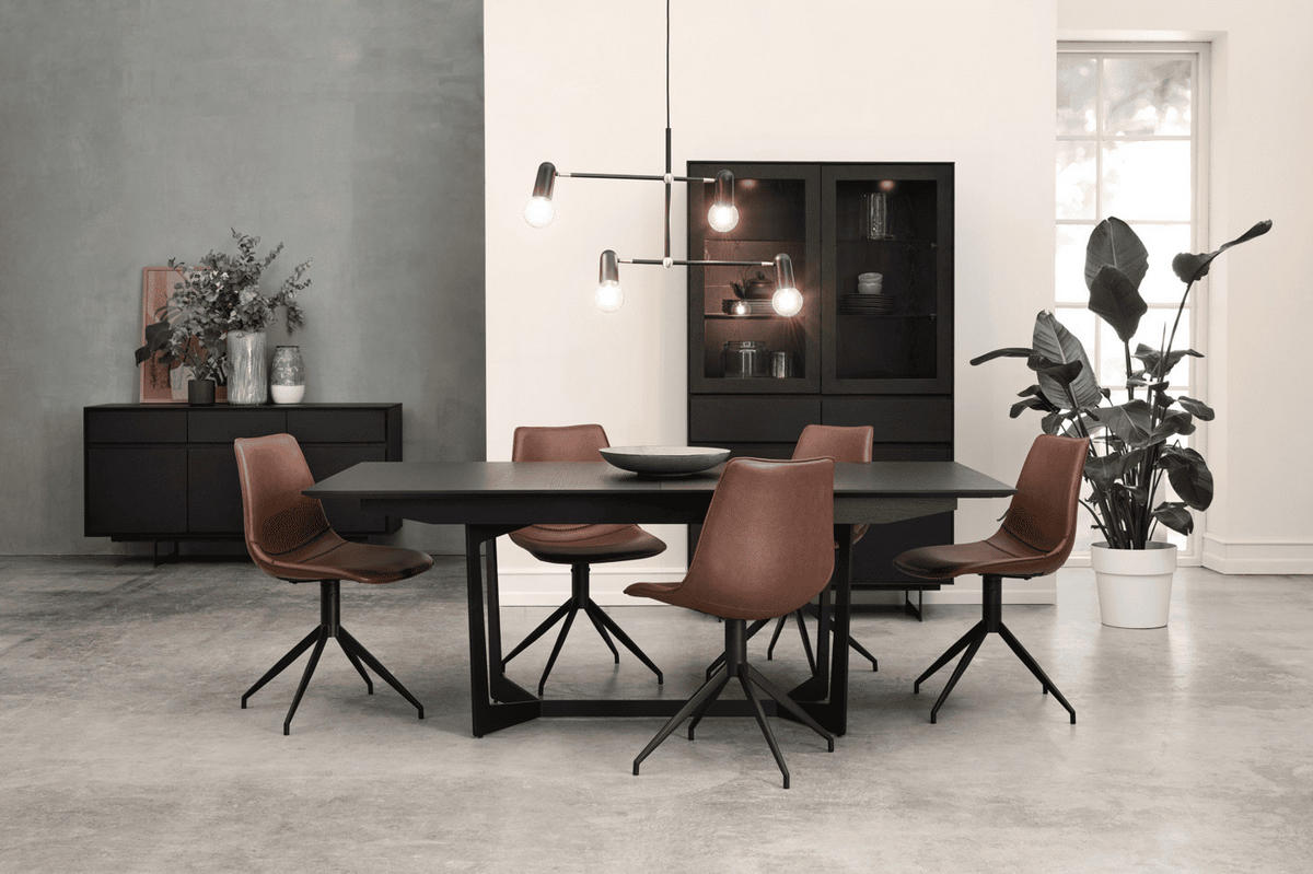 SIDEBOARD Schwarz - Schwarz, Holzwerkstoff/Metall (155/82/45cm) - Furnhouse