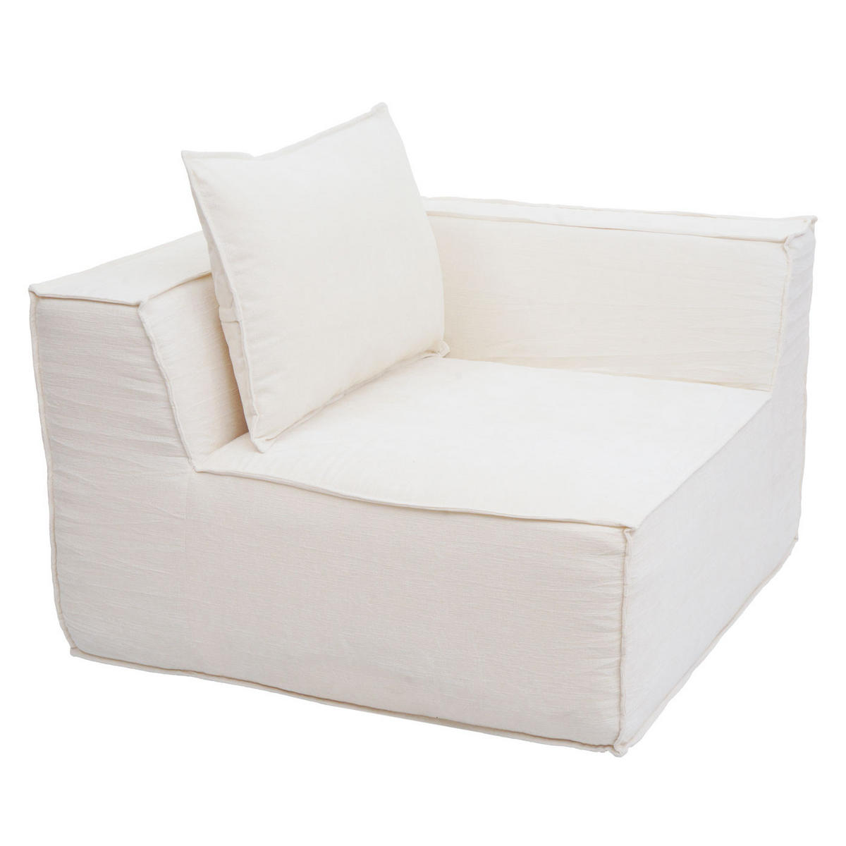 SOFA-GARNITUR Cremeweiß - Weiß, Textil (270/63/190cm) - MCW