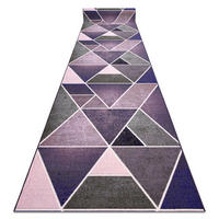 LÄUFER Antirutsch DREIECKE 57/120 cm - Lila, Textil (57/120cm) - rugsX
