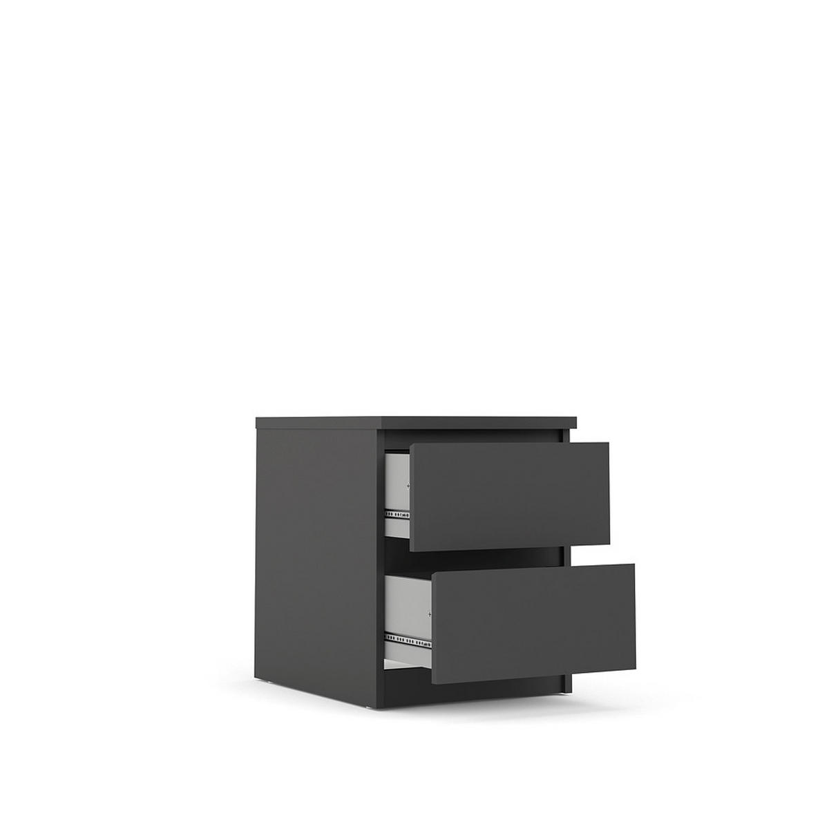 NACHTSCHRANK mattschwarz - Schwarz, Holzwerkstoff (40/50/50cm) - ebuy24