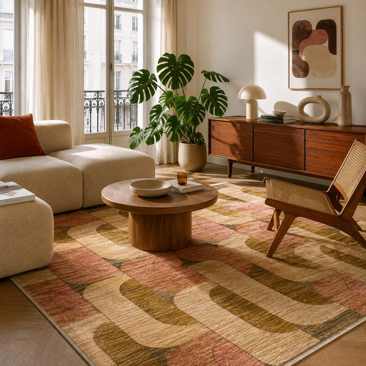TEPPICH VINTAGE VALERO - Grün, Textil (140/200cm) - Pergamon