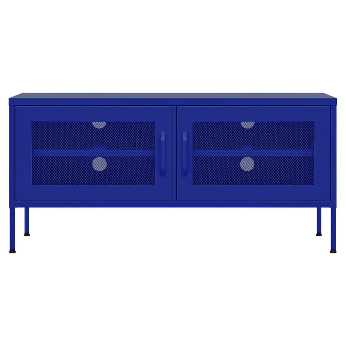 TV-SCHRANK Marineblau 105/35/50 Cm Stahl - Blau, Metall (105/50/35cm) - vidaXL