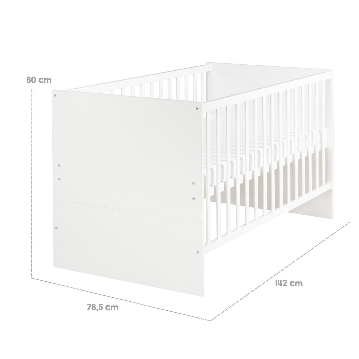 BABYZIMMER-SET Anton 2-teilig - Weiß, Holzwerkstoff (78.5/80/142cm) - Roba