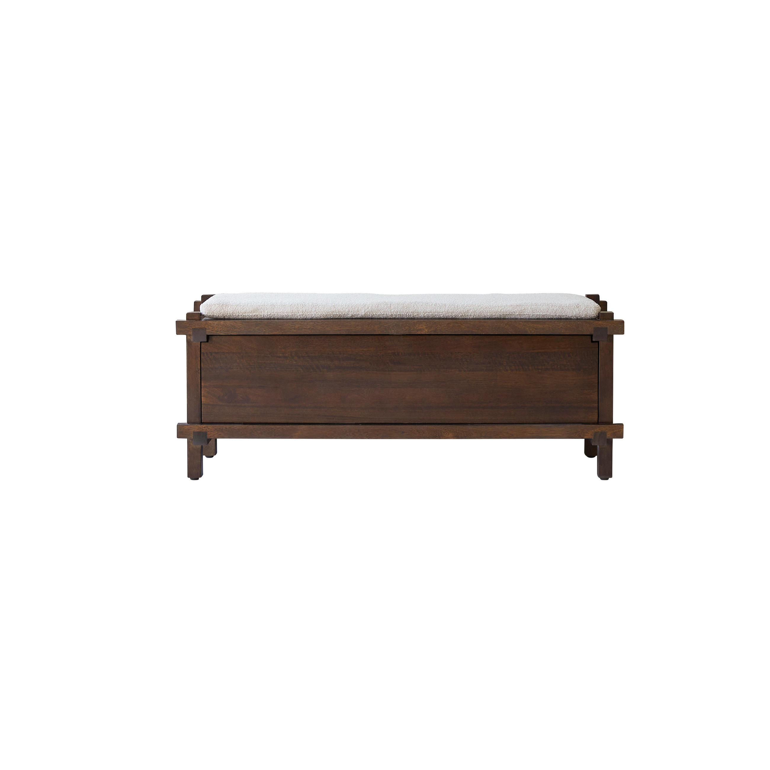 Tikamoon Bett-Bank Braun 120x48x40 cm
