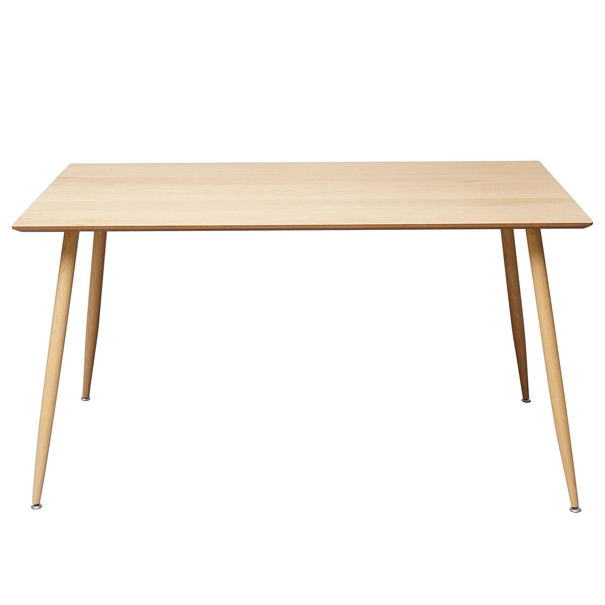 ESSTISCH - Echtholzfurnier / Metall - Eichefarben, Holzwerkstoff/Metall (80/140/75cm) - home24