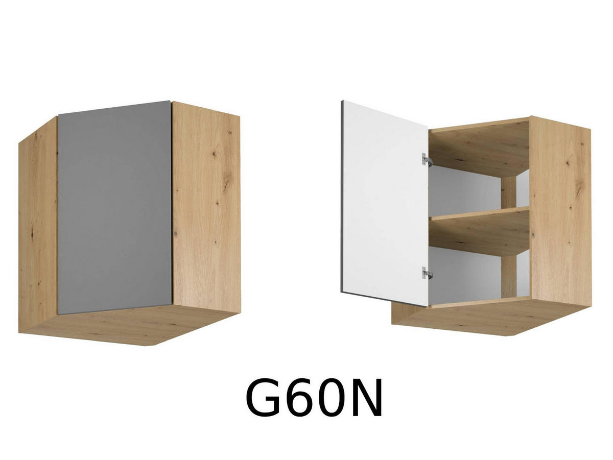 WINKELKÜCHE 390 × 260 cm - Langen K106-M860 - in Beige / Matt - Beige/Schwarz, Holz/Holzwerkstoff (390/260/212cm)