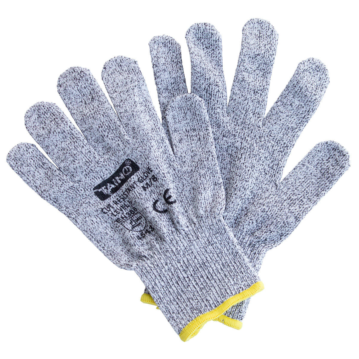 SCHNITTSCHUTZHANDSCHUHE 2er Set M+L - Grau, Textil (12/23cm) - TAINO