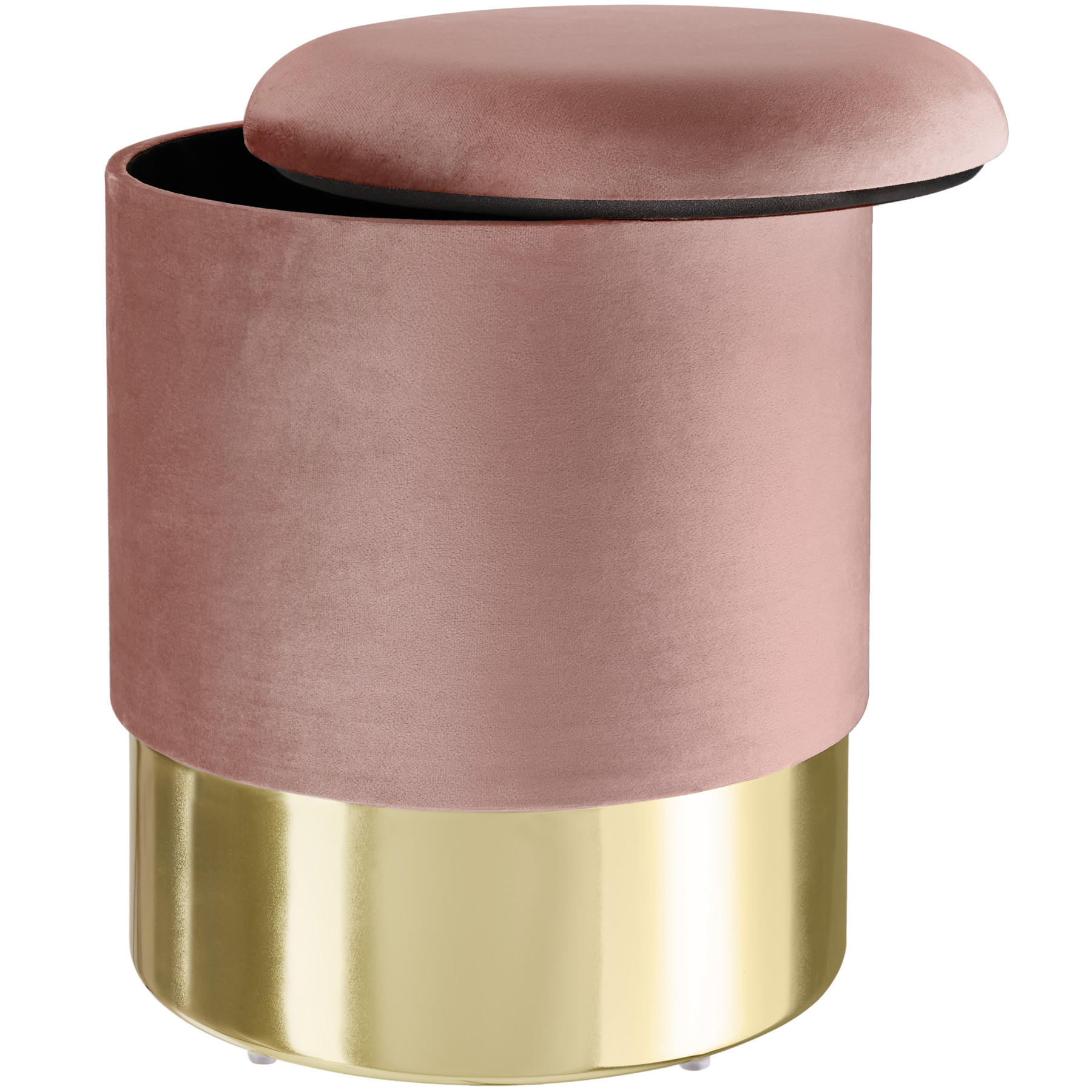 SITZHOCKER mit Stauraum Sarina,36 x 44,5 cm,rosa - Rosa, Holz (36/44.5/36cm) - tectake
