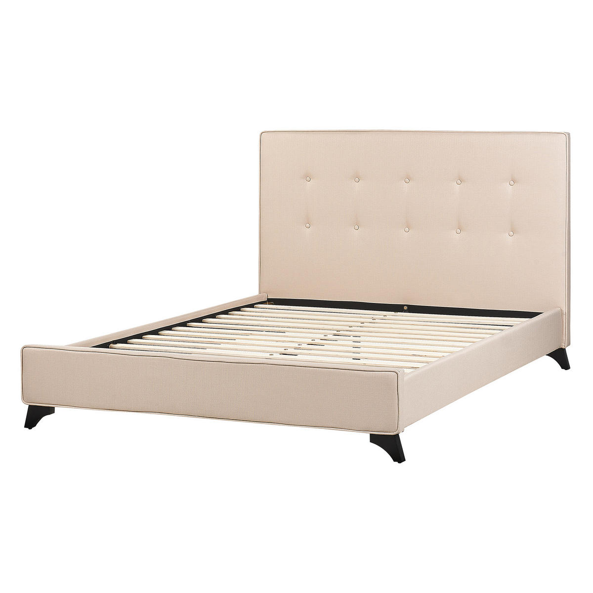 POLSTERBETT 140/200cm Beige Ambassador - Beige, Textil (140/200cm) - Beliani