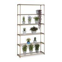 BLUMENREGAL - Braun, Kunststoff/Metall (91/174/28cm) - Relaxdays