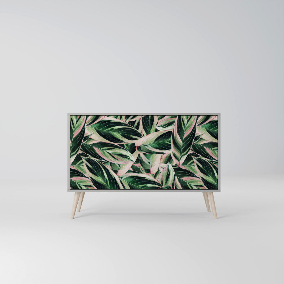 SIDEBOARD EERIE STROMANTHE, Eicheneffekt, 111x42x57,5 cm, 2 Türen - Eiche Artisan, Holz (111/57.5/42cm) - SpaceRebels