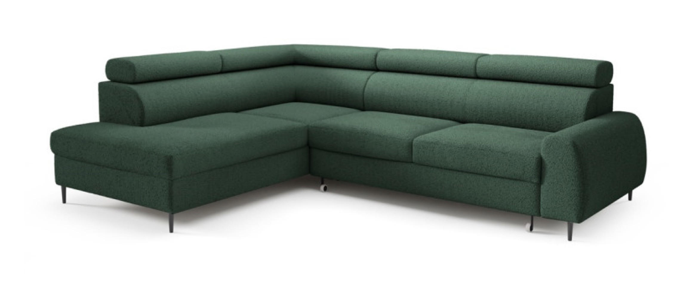 ECKSOFA Grün RICO Mit Schlaffunktion Links - Grün, Textil (274/203cm) - Sepro Meble