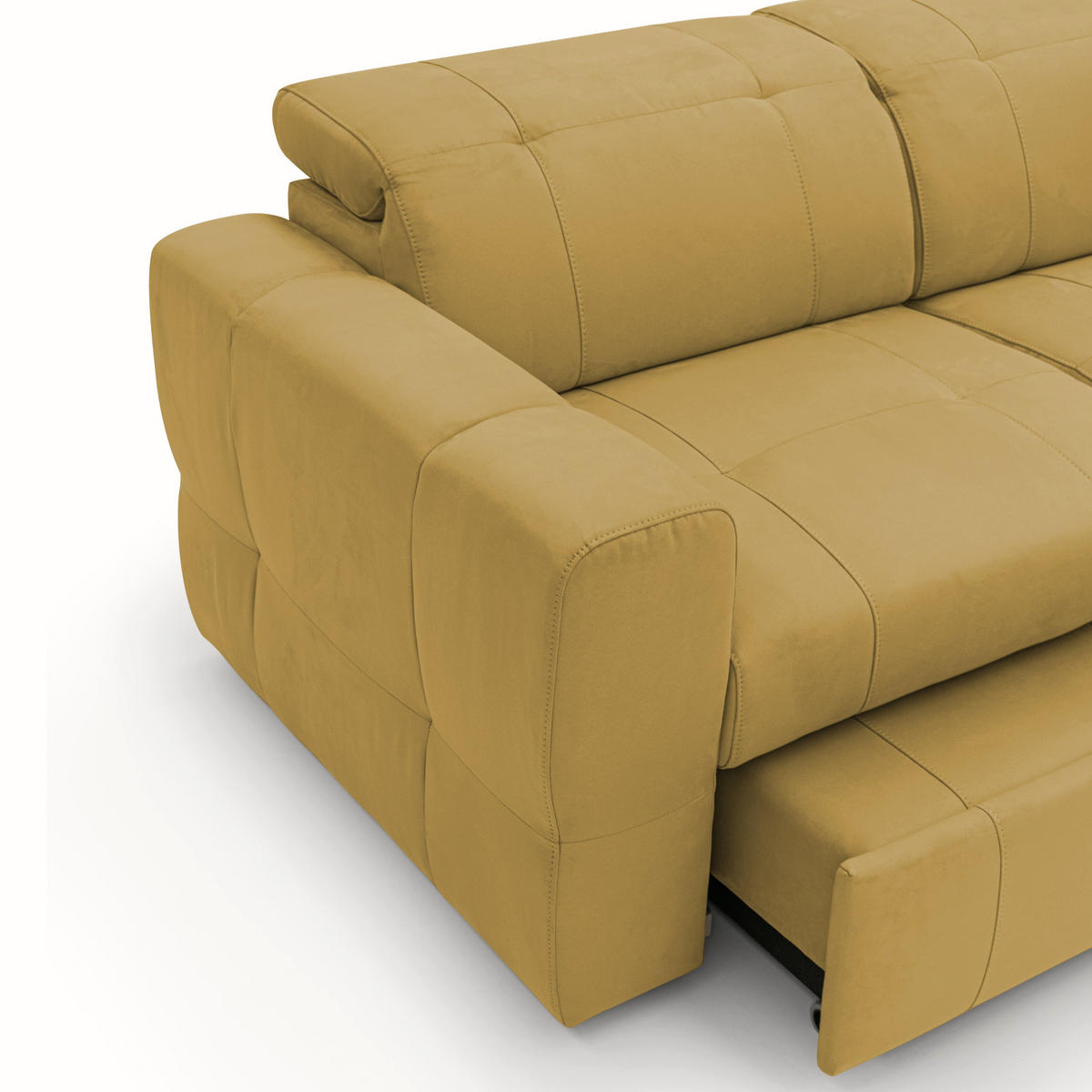 SCHLAFSOFA Kronos - Gelb, Textil (193/80/97cm) - Divani.store