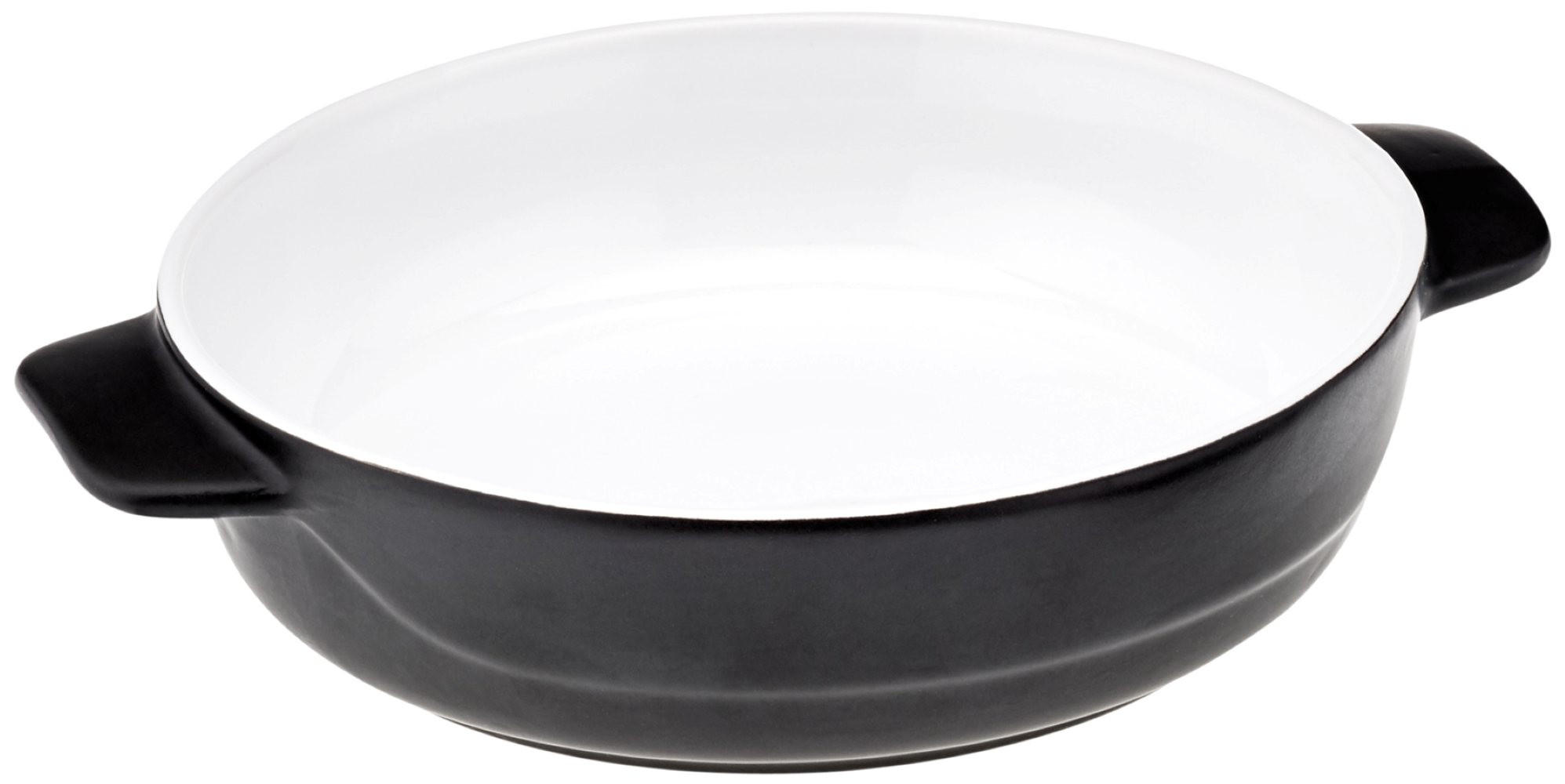 AUFLAUFFORM & Servierform rund 19cm „Schiefer“ - Schieferfarben, Keramik (19/5/19cm) - Magu Cera