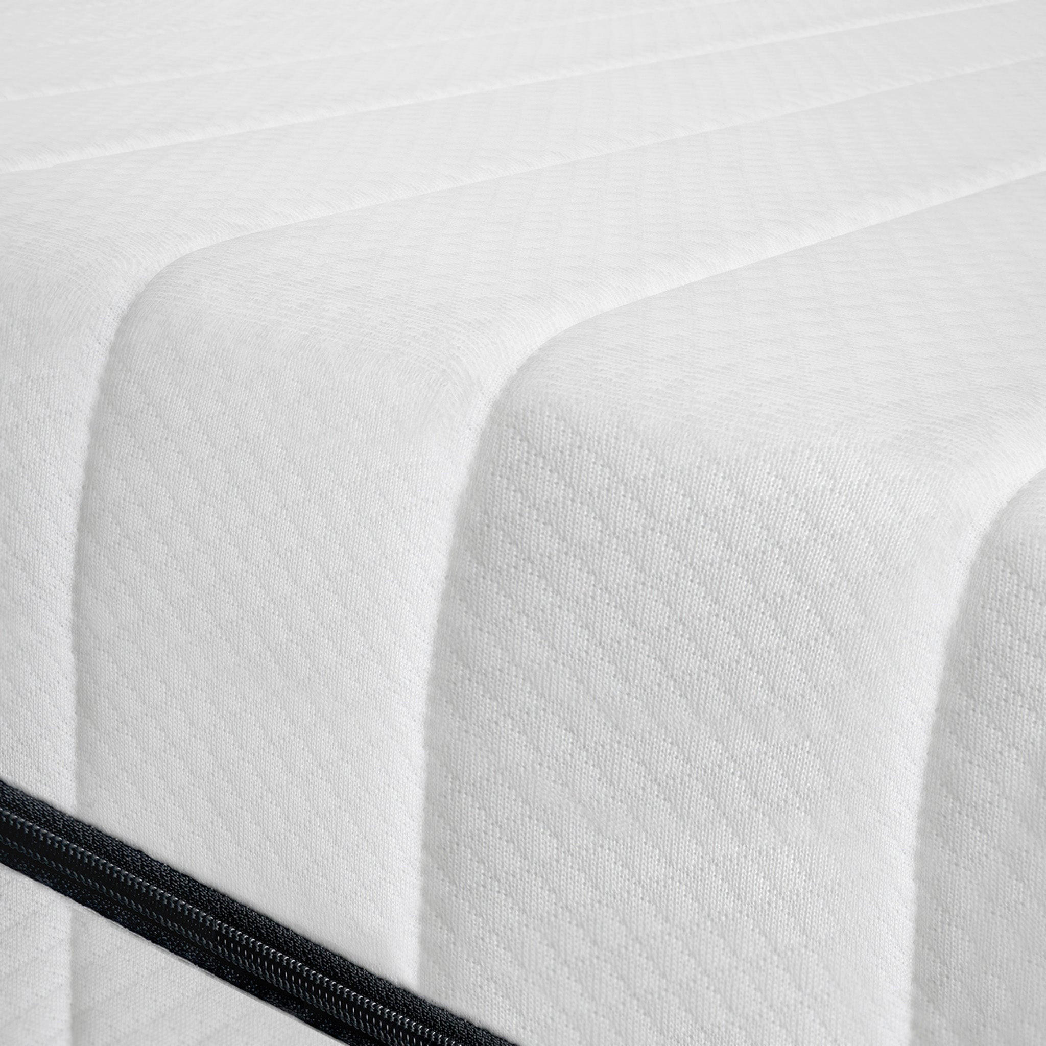 MATRATZE 200x200 H2 H3 Wendematratze, 7-Zonen Kaltschaummatratze mit waschbarem Bezug - Weiß, Textil (200/200cm) - Mister Sandman