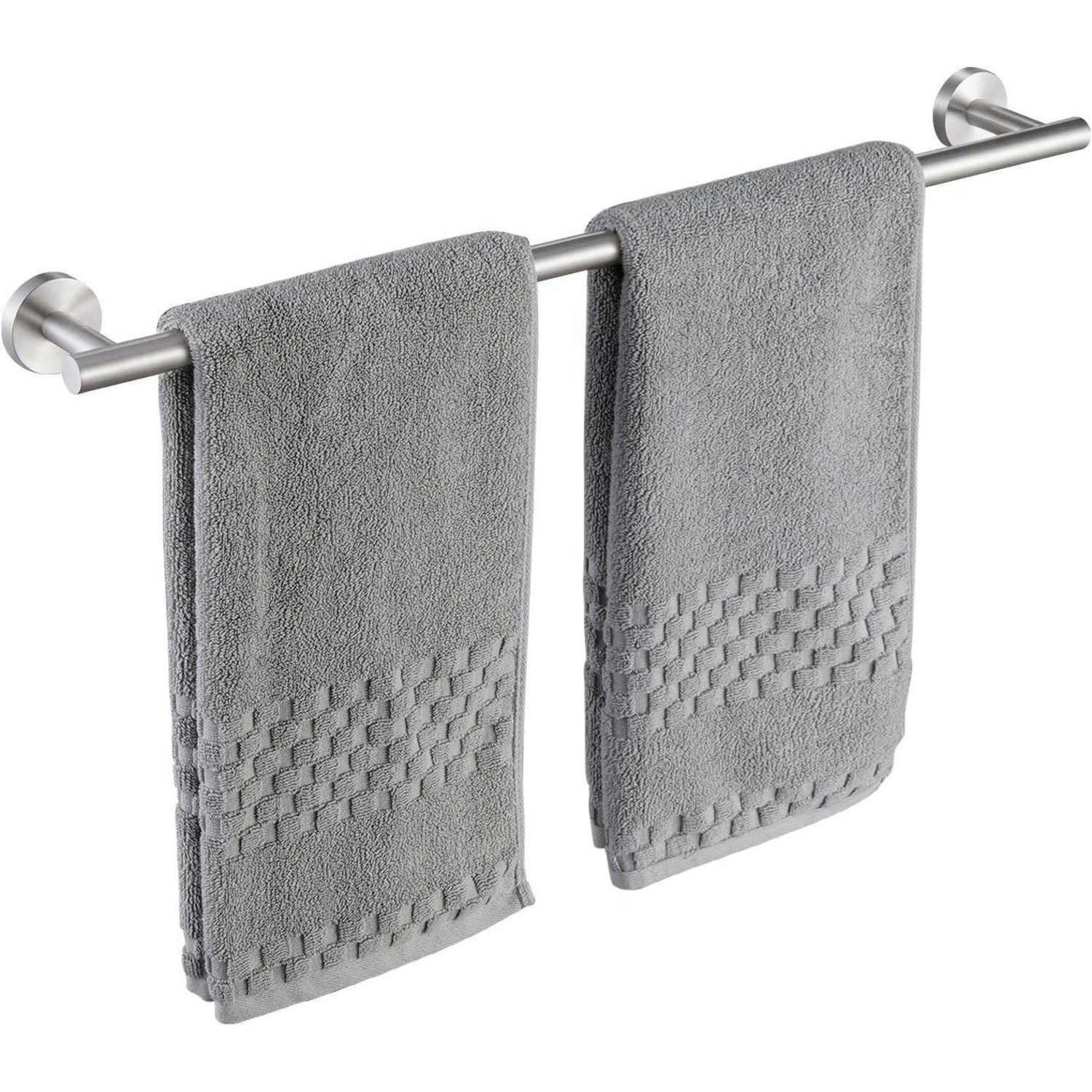 HANDTUCHHALTER Edelstahl gebürstet 65 cm - Grau, Metall (8.1/5/65cm)