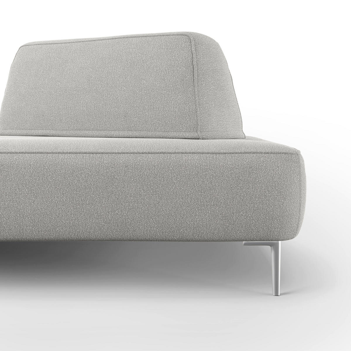 LINEARSOFA Newton - Grau, Textil (212/42/115cm) - Divani.store