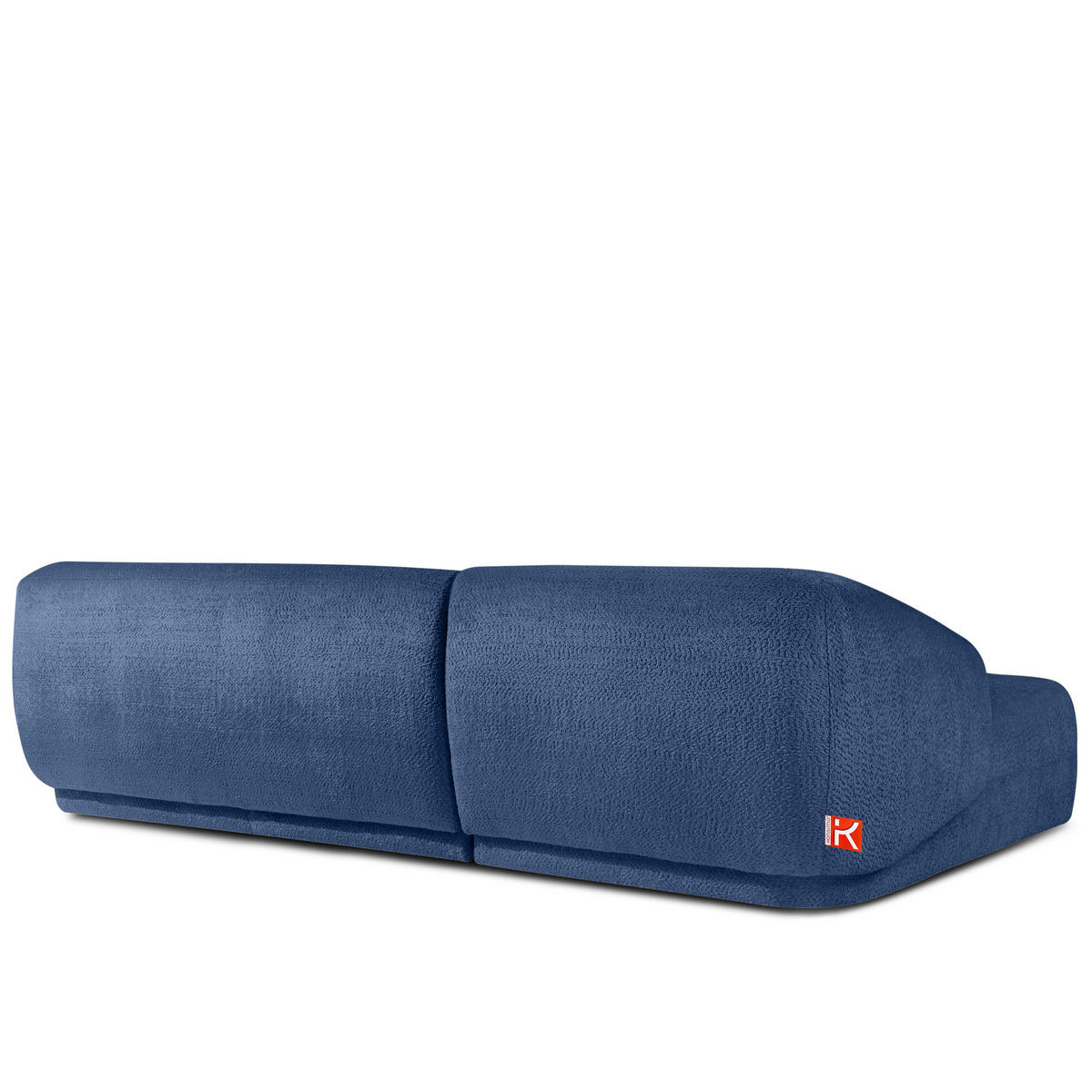 ECKSOFA LINKS VIRA, Blau, Chenille - Blau/Schwarz, Holz/Holzwerkstoff (300/160cm) - KONSIMO®