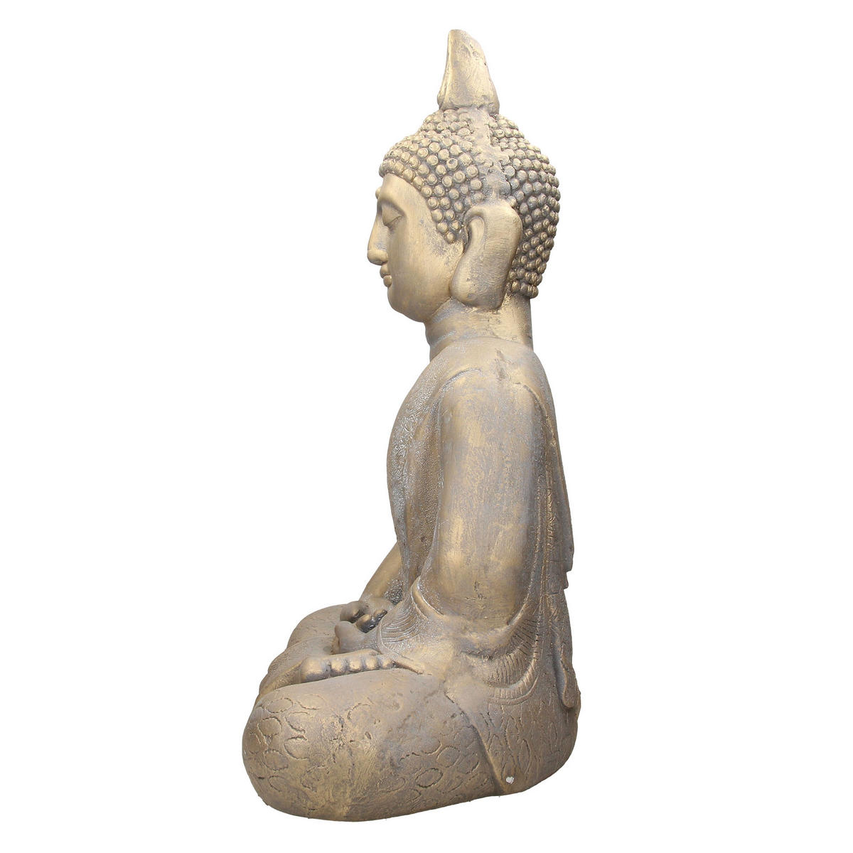 BUDDHA KOPF STATUE 63 cm - Bronzefarben, Kunststoff (29/63/52cm) - ECD-Germany
