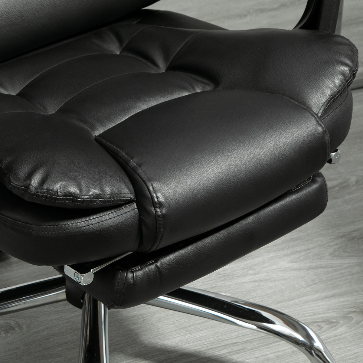 CHEFSESSEL DE-11678 neigbar mit Fußstütze Schwarz - Schwarz, Metall (69/117/64.5cm) - ComfortXL
