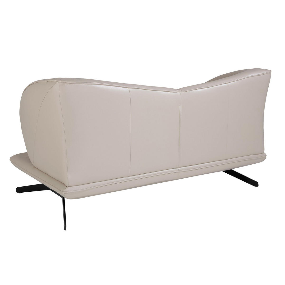 SOFA 2-sitzer ledersofa taupe grau leder 175/90/85 cm - Dunkelgrau/Schwarz, Leder (175/85/90cm) - ANGEL CERDA