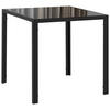 ESSTISCH für 4 Personen, 75 x 75 x 75 cm, Schwarz - Schwarz, Metall (75/75/75cm) - HOMCOM