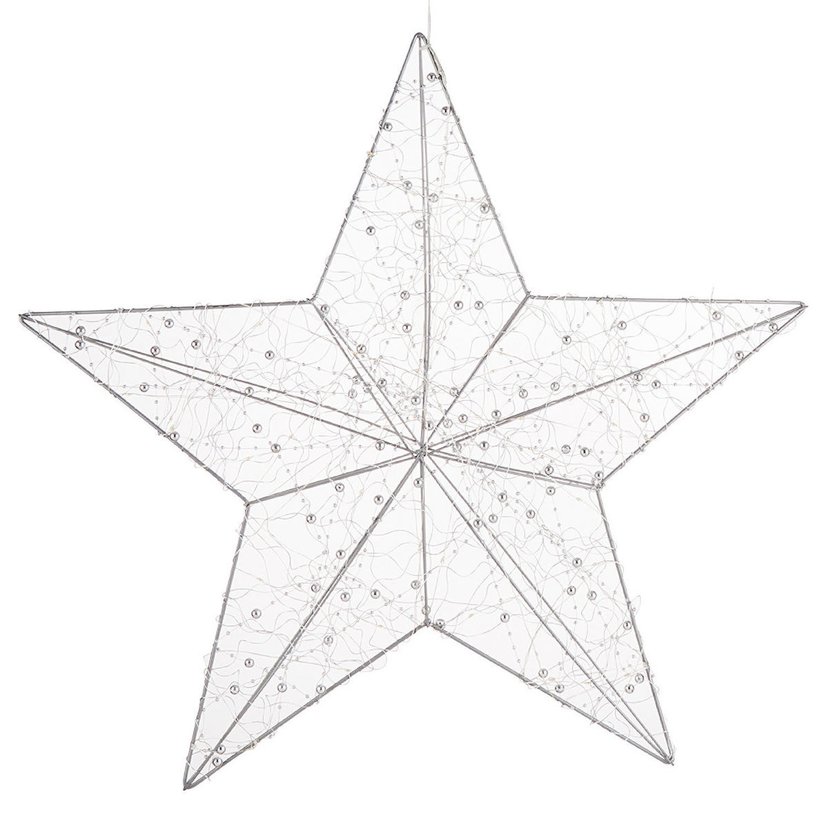 LED-STERN Shining Star - Silberfarben, Metall (8/58/58cm) - Butlers