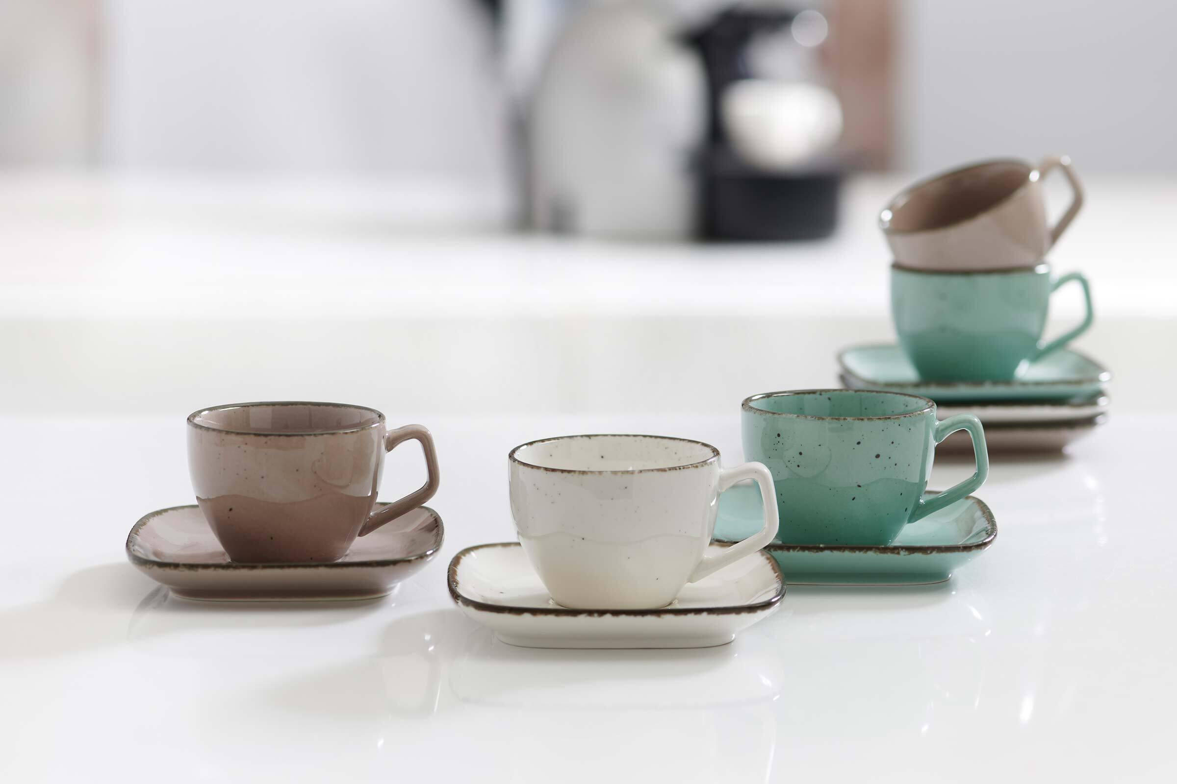 Thumbnail - Ritzenhoff Breker Espressountertassen, Beige, Keramik, Kaffee & Tee, Tassen, Untertassen