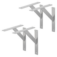 REGALTRÄGER 2er Set - Silberfarben, Metall (24/3/24cm) - ML-DESIGN