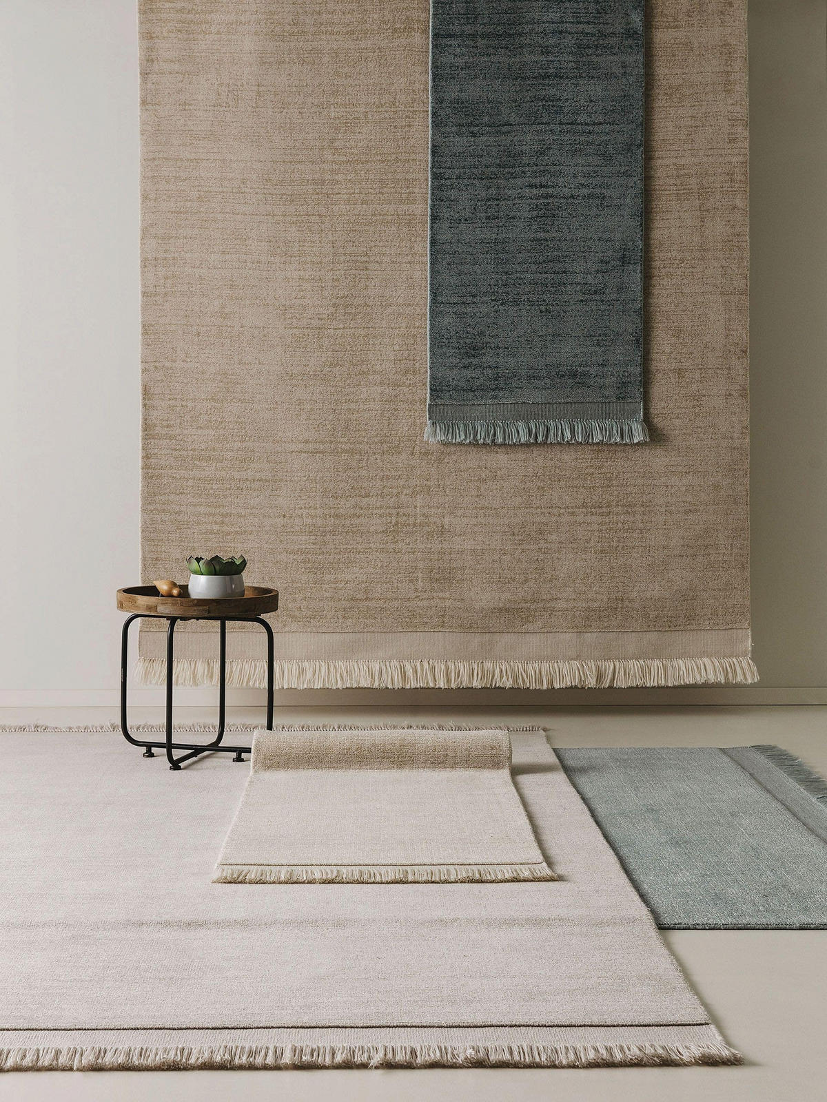 TEPPICH aus recyceltem Material Jade Cream 120x170 cm - Creme, Textil (120/170cm) - benuta Pure