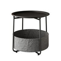 COUCHTISCH Liva Schwarz 47 x 50 cm - Schwarz, Holzwerkstoff (50/47/50cm) - Vicco