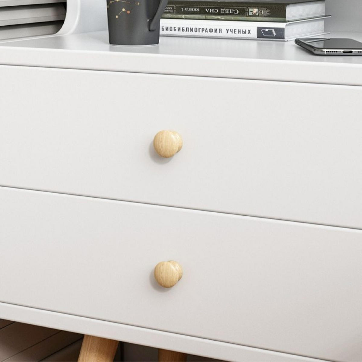 NACHTTISCH, weiß 36/43/81 cm - Weiß, Holzwerkstoff (72/13/45cm)