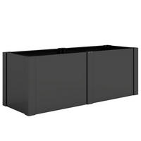 HOCHBEET Galvanisierter-Stahl Schwarz - Schwarz, Metall (53/55/150cm) - Outsunny